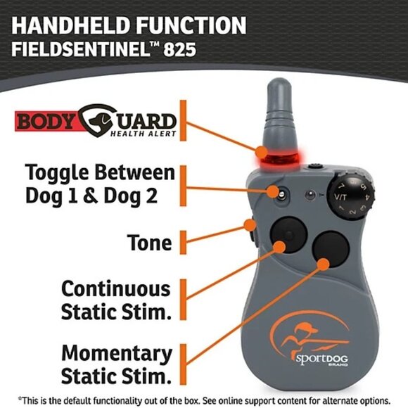 Sport-DOG 1825 FIELD-SENTINEL Remote Dog Trainer 1 Mile Health Monitoring Alerts - Picture 7 of 8